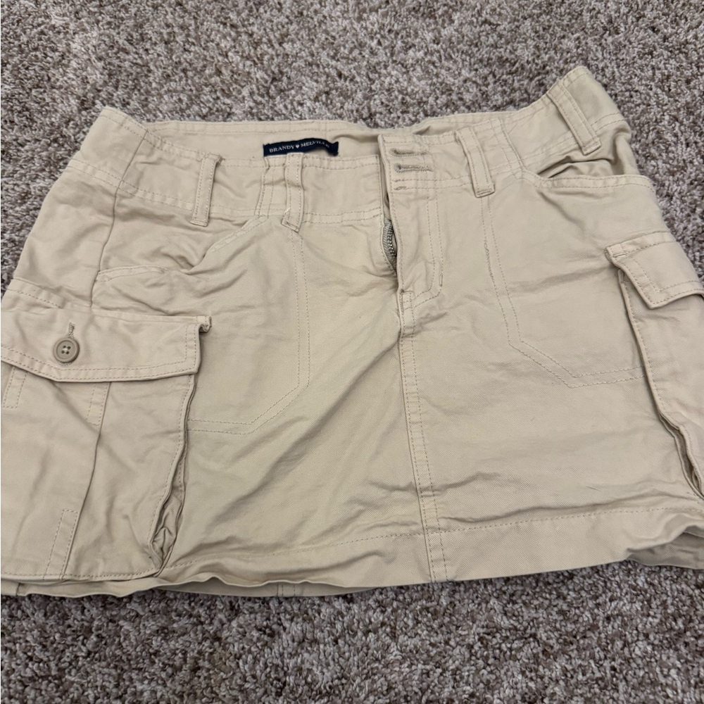 Brandy Melville mini skirt Euc one size khaki